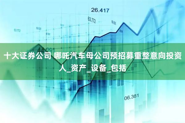 十大证券公司 哪吒汽车母公司预招募重整意向投资人_资产_设备_包括