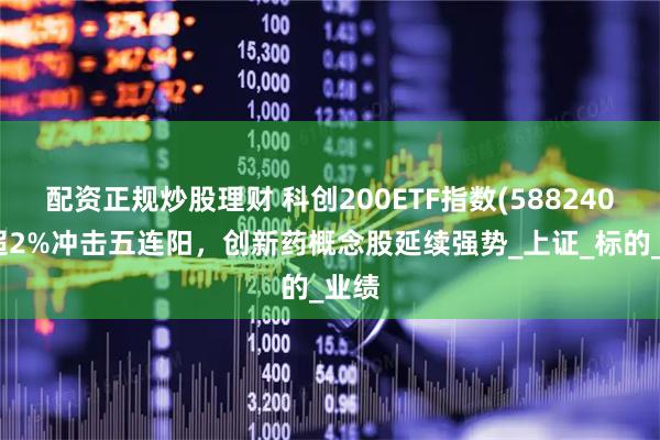 配资正规炒股理财 科创200ETF指数(588240)涨超2%冲击五连阳，创新药概念股延续强势_上证_标的_业绩