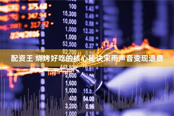 配资王 烧烤好吃的核心秘诀宋雨声音变现退费
